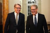 Prime Minister Sir Keir Starmer, right, and British ambassador to the United States Lord Peter Mandelson during a welcome reception at the ambassador's residence in Washington DC in February