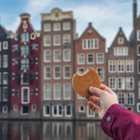 Everyone enjoys a delicious stroopwafel in the heart of Amsterdam, no matter your age.