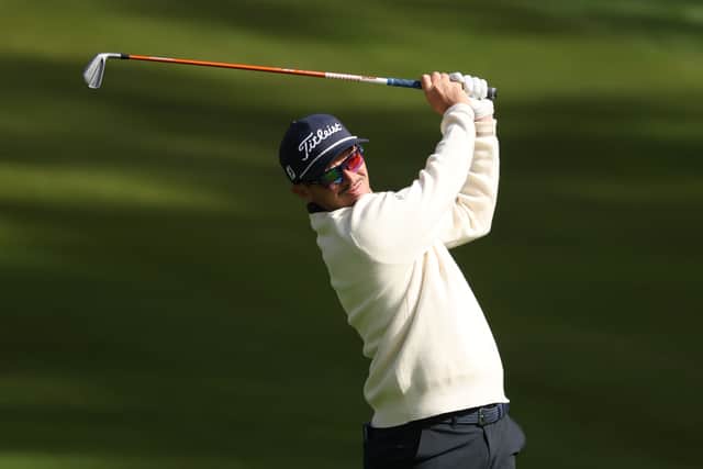 Richie Ramsay plays his second shot on the 17th hole on day one of the BMW PGA Championship at Wentworth Golf Club