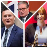 Sir Keir Starmer (centre) alongside Cabinet ministers Wes Streeting (left) and Bridget Phillipson (right).
