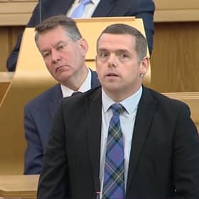 Scottish Conservative MSP Douglas Ross speaks at Holyrood.