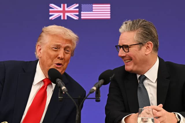 Donald Trump and Keir Starmer hold a press conference at Chequers on the US President's state visit to the UK (Picture: Leon Neal)