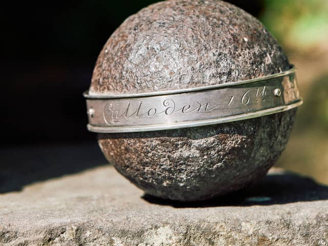 The cannonball is said to have been retrieved from the battlefield at Culloden following the Jacobite defeat on April 16, 1746. PIC: NTS.