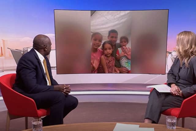 Manar al-Houbi's family speak to Laura Kuenssberg and Deputy Prime Minister David Lammy