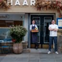 Dean Banks with head chef Tasso outside Haar in St Andrews
