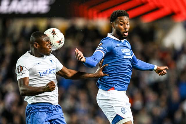 Youssef Chermiti in Europa League action for Rangers vs Genk at Ibrox in September.