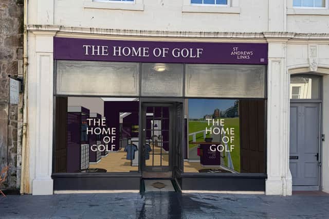 The proposed shop front of the building which was a VisitScotland information centre before its closure earlier this year.