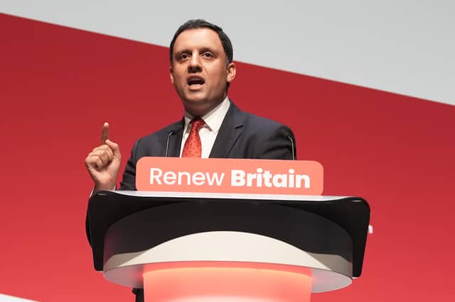 Anas Sarwar speaking at Labour Party conference
