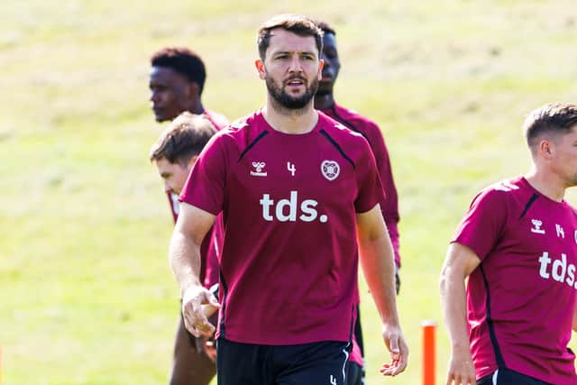 Craig Halkett has forced his way back into the Hearts team.