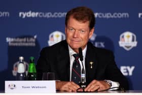 Tom Watson, the Team USA captain, speaks at Glenegles in the build up to the  2014 Ryder Cup at the Perthshire venue 