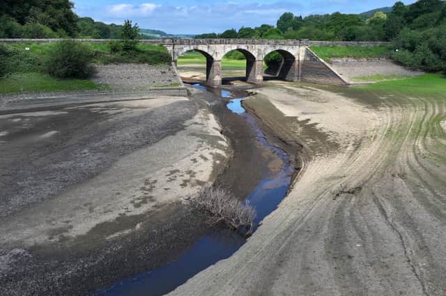 Lindley Wood Reservoir in Yorkshire in June this year after the driest spring in 132 years prompted the region to declare a drought (Picture: Christopher Furlong)
