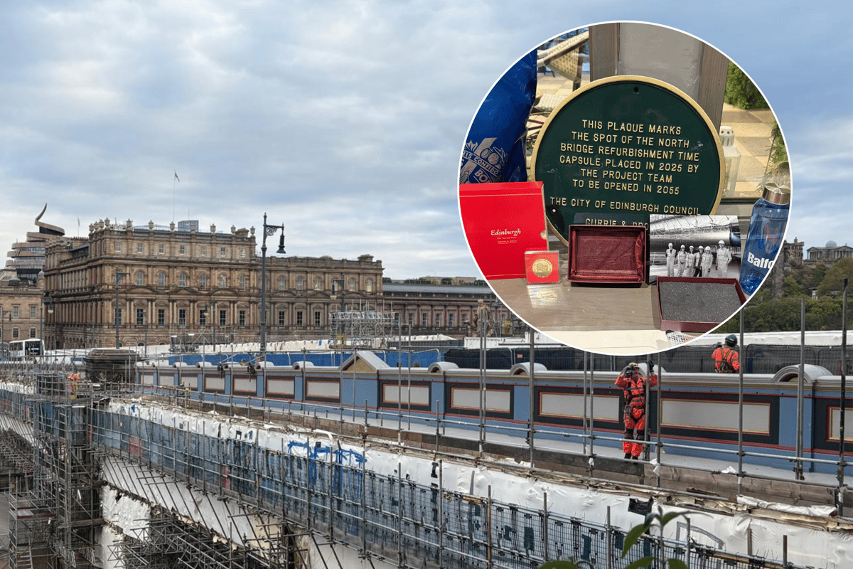 Watch: Time Capsule Embedded in Edinburgh's Historic North Bridge t...