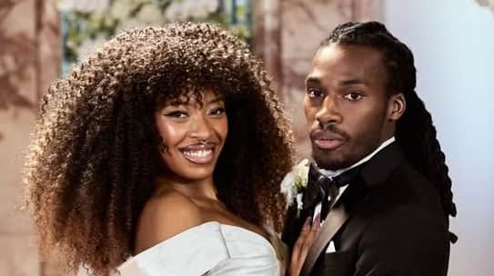 Married at First Sight UK series 10 couple Julia-Ruth and Divarni. Photo by Channel 4.