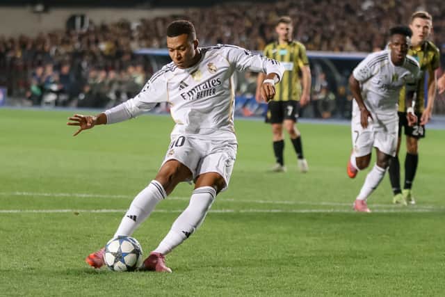 Kylian Mbappe scored a hat-trick for Real Madrid as they defeated Kairat Almaty 5-0.