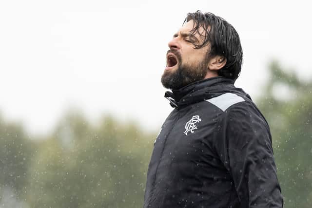 Rangers head coach Russell Martin during a training session on Wednesday ahead of the Europa League match against Sturm Graz. (Photo by Ross MacDonald / SNS Group)