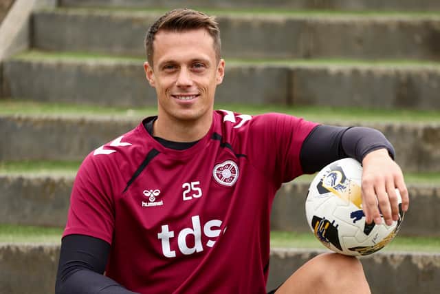 New Hearts goalkeeper Alexander Schwolow is enjoying life at Tynecastle.