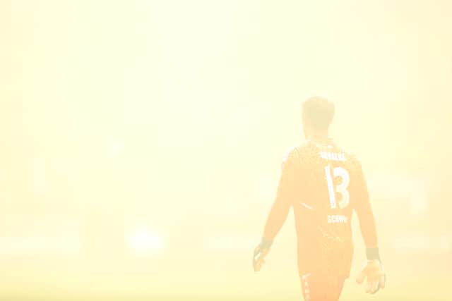 Alexander Schwolow faced the might of Borussia Dortmund and their partisan fans during the Reiverderby.