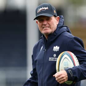 Head coach Sean Everitt during an Edinburgh Rugby training session at Hive Stadium.
