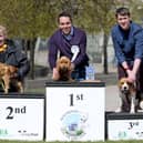 From left,  Christine Grahame MSP with her dog Chloe, Maurice Golden MSP with his dog Leo and Mark Griffin MSP with Alfie after winning the top three prizes in the Holyrood Dog of the Year 2018 at the Scottish Parliament