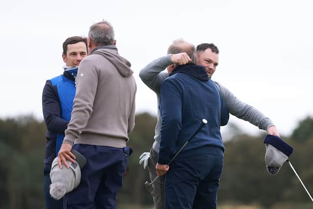 Adrien Saddier and Martin Kaymer were among the players who returned to Kingsbarns early on Saturday morning to complete their second round after play had been stopped at 4.14pm on Friday
