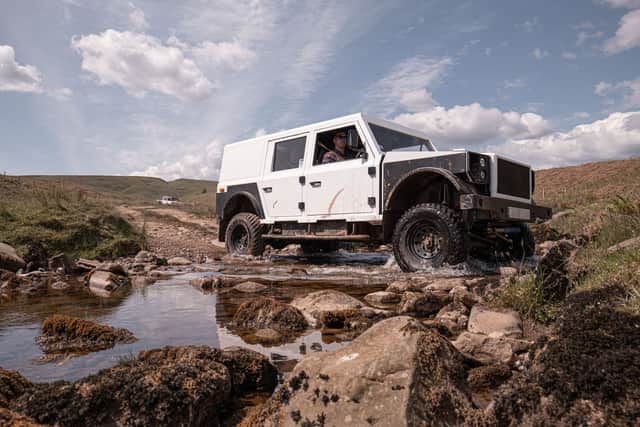 The vehicle is designed to operate in harsh environments
