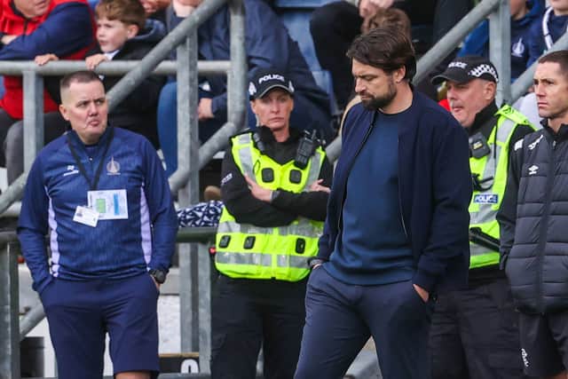 Former Rangers head coach Russell Martin during the 1-1 draw with Falkirk which resulted in his sacking. (Photo by Alan Harvey / SNS Group)