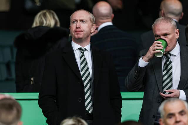 Celtic CEO Michael Nicholson (centre) and Chris McKay (right) were present at the meeting.