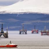 Oil rigs in the Cromarty Firth off Invergordon