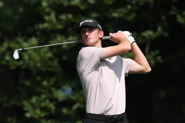 Calum Scott pictured in action during the Raiffeisenbank Golf Challenge in Brno, Czech Republic