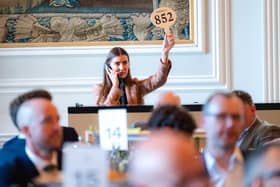 Fielding bids at The Distillers One of One Auction at Hopetoun House, 10 October 2025