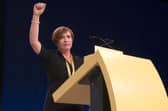 Roz Foyer, general secretary of the STUC, speaking at SNP conference.