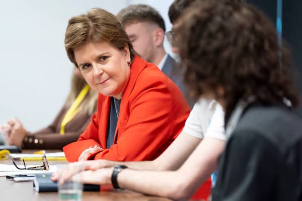 Former first minister Nicola Sturgeon holds a fringe event for The Promise Scotland and Who Cares? Scotland during the second day of the SNP annual conference in Aberdeen