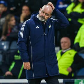 Scotland head Coach Steve Clarke during the 2-1 win over Belarus at Hampden Park. (Photo by Craig Foy / SNS Group)