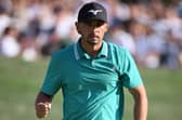Marco Penge celebrates beating fellow Englishman Daniel Brown in a play-off to win the Open de Espana presented by Madrid at Club de Campo Villa de Madrid on Sunday 
