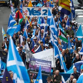 A march in support for Scottish independence in 2024 in Glasgow (Photo by Jeff J Mitchell/Getty Images)