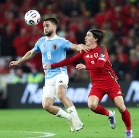 Rangers midfielder Nicolas Raskin in action for Belgium during their 4-2 win over Wales on Monday. Cr: Getty Images.