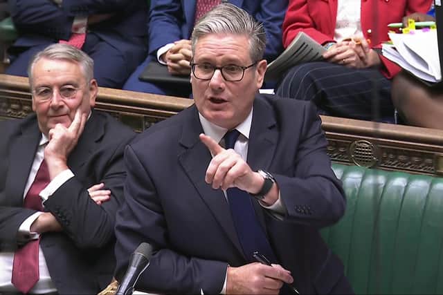 Keir Starmer during PMQs