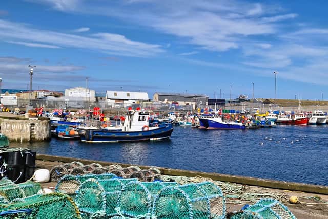 Fishing boats in Peterhead Harbour, Aberdeenshire