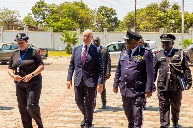 First Minister John Swinney visits the Command Centre in Zambia