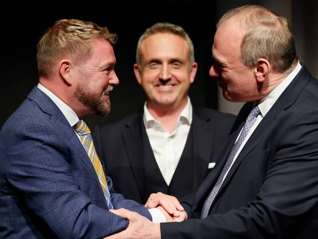 Jamie Greene, Alex Cole-Hamilton and Lib Dem leader Ed Davey