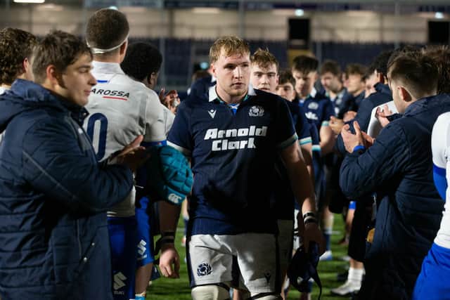 Liam McConnell captained Emerging Scotland against Italy U23 at Hive Stadium last December.
