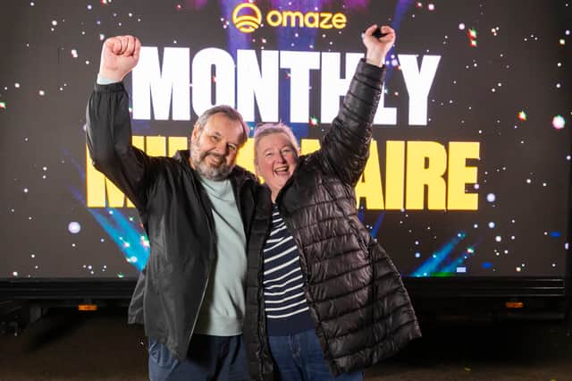 Omaze Monthly Millionaire winners - Mark and Clair Crawford.