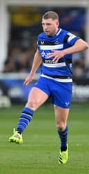 Finn Russell of Bath had a mixed day with the boot against Leicester.