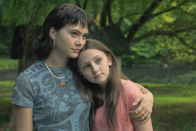 Emilia Jones (L) and Kennedy Moyer (R) in HBO's Task
