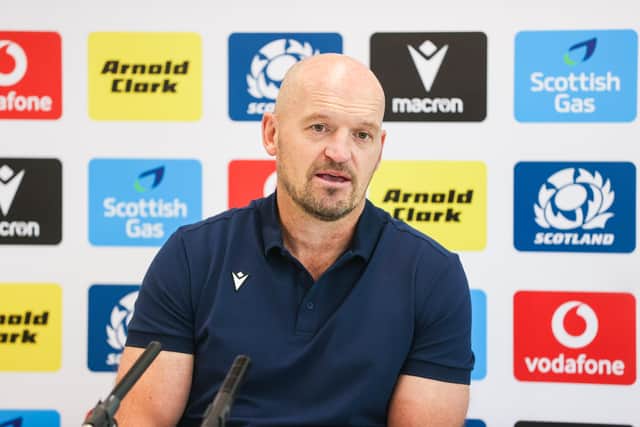 Scotland head coach Gregor Townsend at Oriam where he talked through his squad for autumn's Quilter Nations Series.