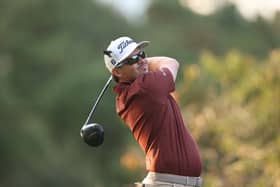 Ewen Ferguson pictured in action during the first round of the Genesis Championship  at Woo Jeong Hills Country Club in South Korea 