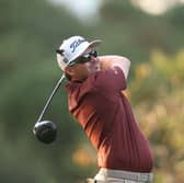 Ewen Ferguson pictured in action during the first round of the Genesis Championship  at Woo Jeong Hills Country Club in South Korea 
