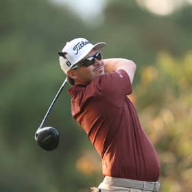 Ewen Ferguson pictured in action during the first round of the Genesis Championship  at Woo Jeong Hills Country Club in South Korea 