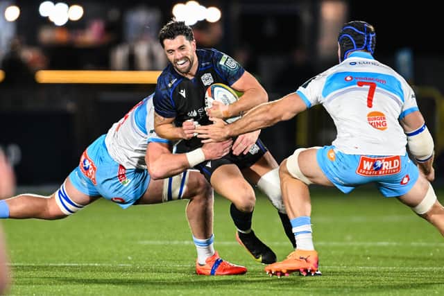 Glasgow Warriors' Adam Hastings went through the 500-point barrier for the club.