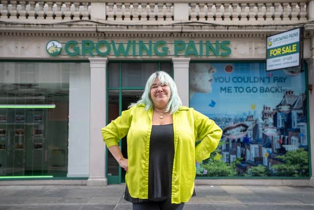 Lucy Mendick's Growing Pains is a site-specific installation set in an abandoned estate agent's office